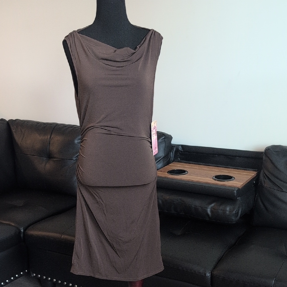Emerald Sundae Chocolate Brown Midi Dress